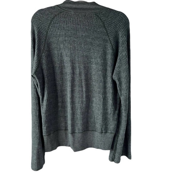 Three dots women’s dark green thermal high neck long sleeve pullover top large - Picture 2 of 6